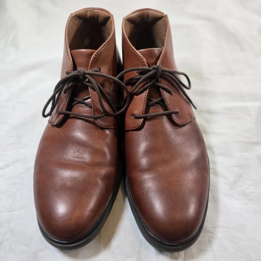 Clarks Un Tailor Mid Unstructured Brown Leather Chukka Boots Men's 9.5M 26144678